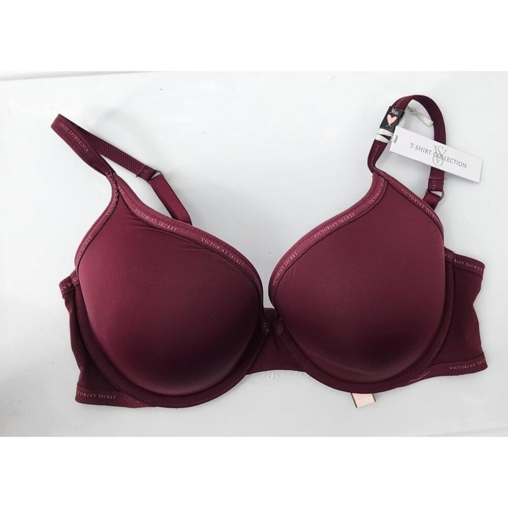 Victoria's Secret Burgundy T-Shirt Bra with Light Padding-NWOT
